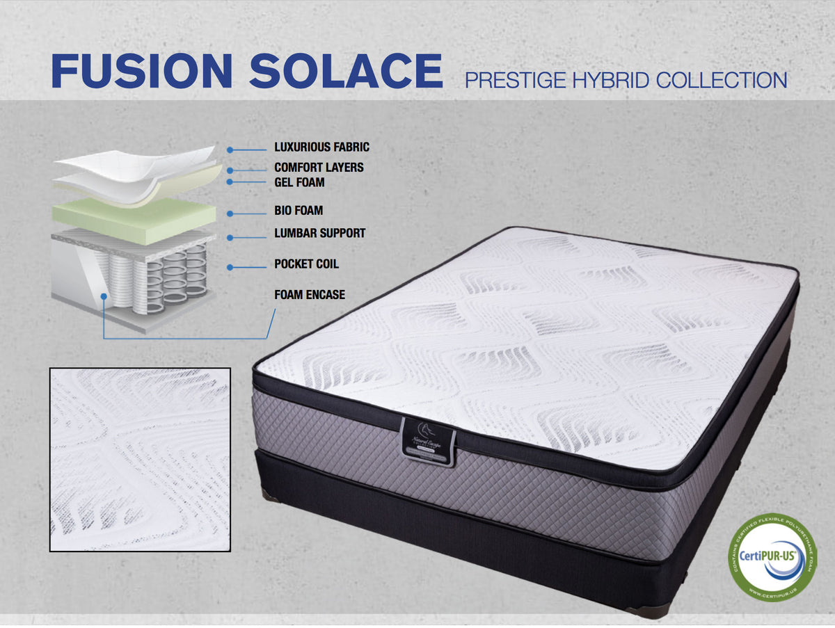 Fusion Solace plush Euro-top hybrid mattress